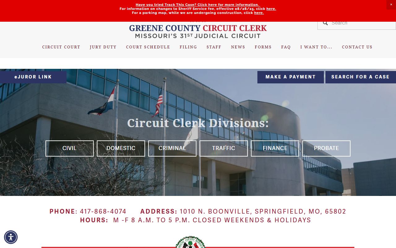 Greene County Warrant Records Greene County courts page