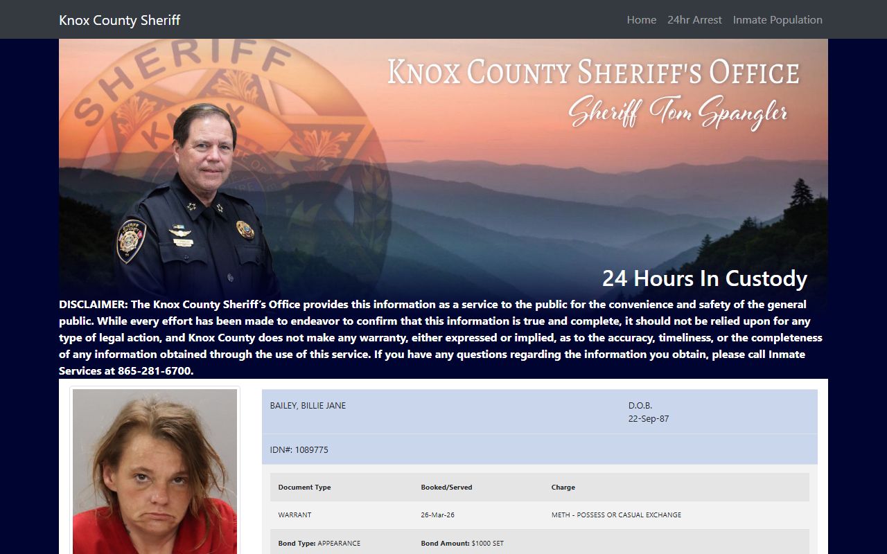 Knox County Warrant Records Knox County sheriff website